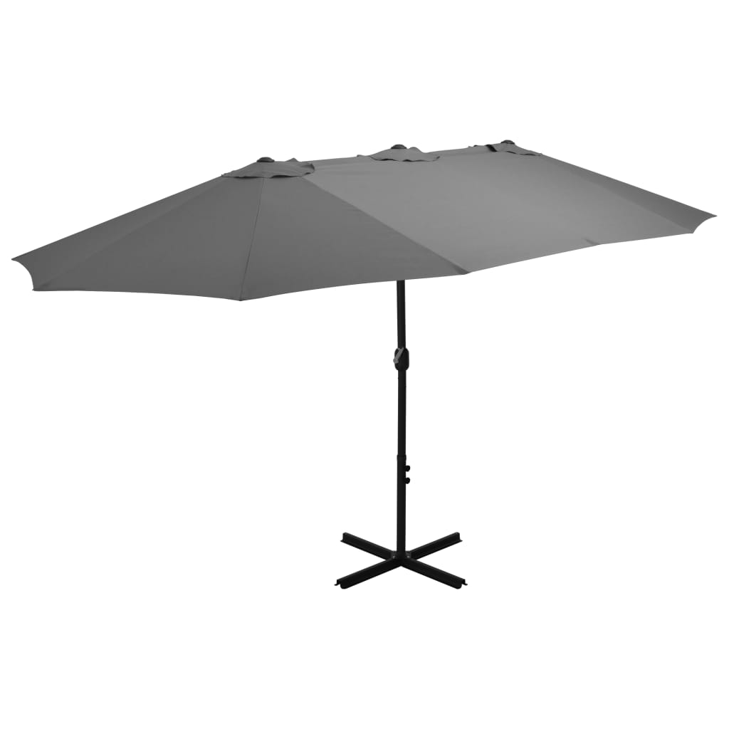 Garden Parasol With Aluminium Pole 460X270 Cm