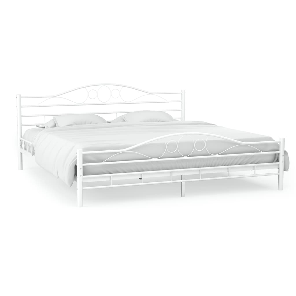 Bed Frame Without Mattress Metal 137X187 Cm Double