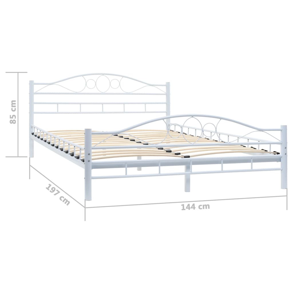 Bed Frame Without Mattress Metal 137X187 Cm Double
