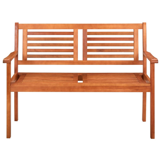 2-Seater Garden Bench 120 Cm Solid Eucalyptus Wood
