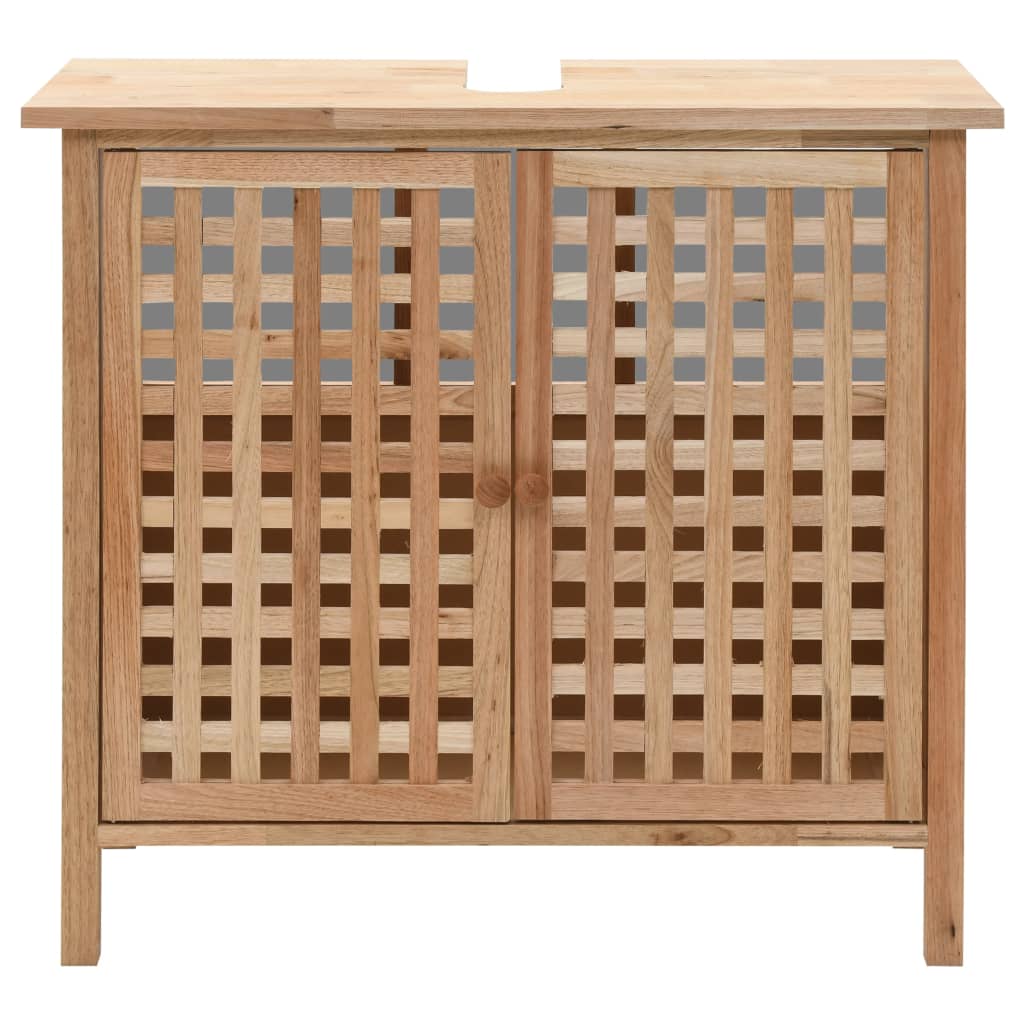 Sink Cabinet Solid Walnut Wood 66X29X61 Cm