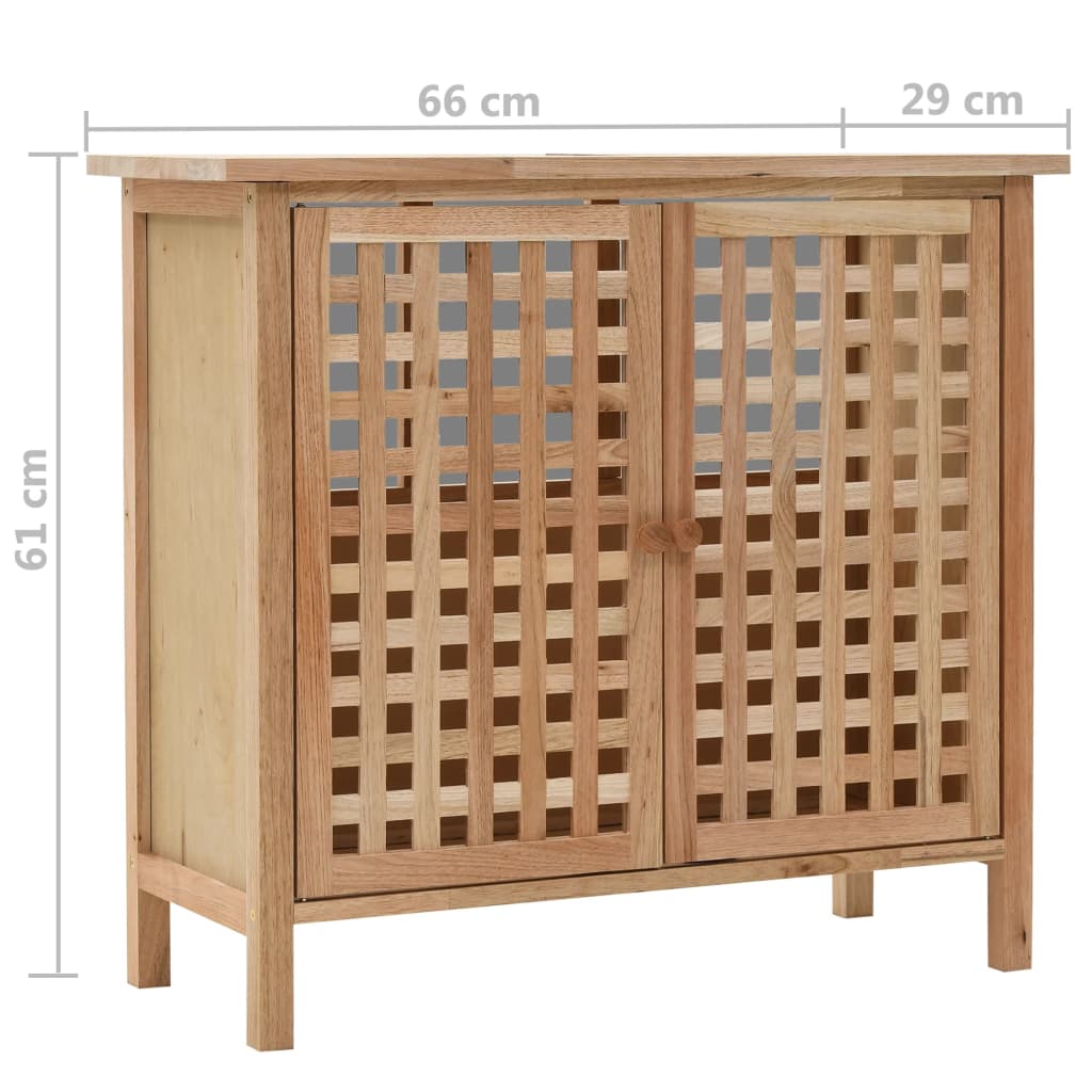 Sink Cabinet Solid Walnut Wood 66X29X61 Cm