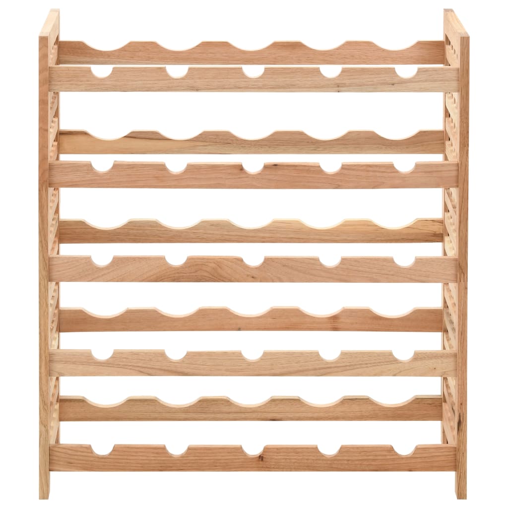Wine Rack For 25 Bottles Solid Walnut Wood 63X25X73 Cm