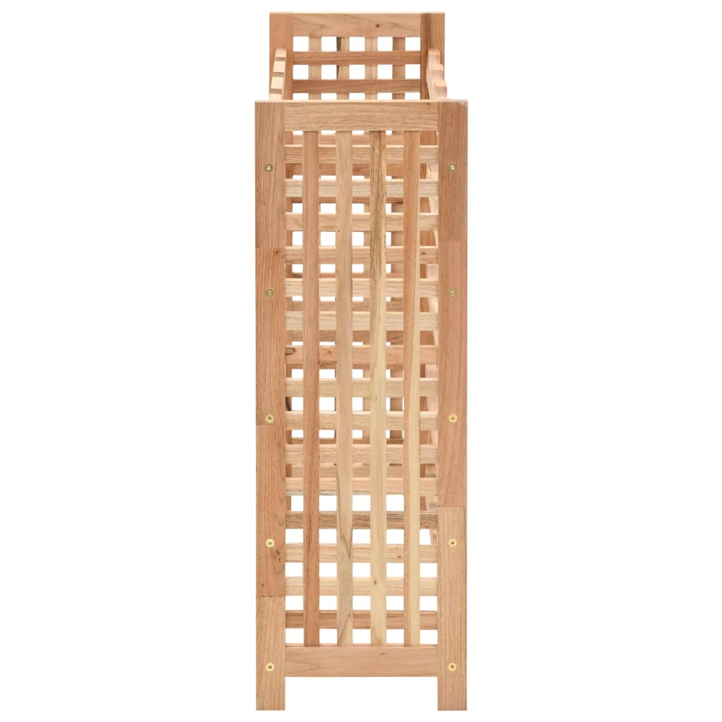 Wine Rack For 25 Bottles Solid Walnut Wood 63X25X73 Cm