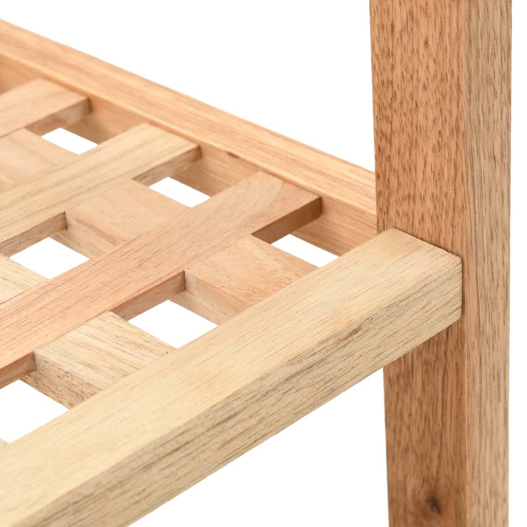 Shoe Rack Solid Walnut Wood 69X26X81 Cm