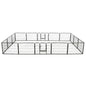 Dog Playpen 8 Panels Steel Black