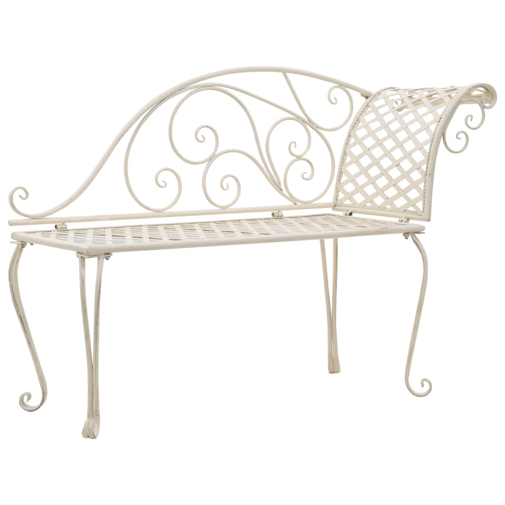 Garden Chaise Lounge 128 Cm Steel Antique