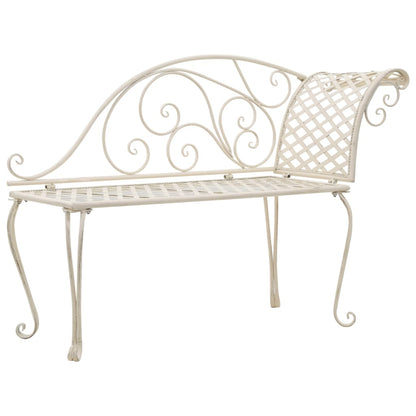 Garden Chaise Lounge 128 Cm Steel Antique