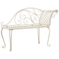 Garden Chaise Lounge 128 Cm Steel Antique