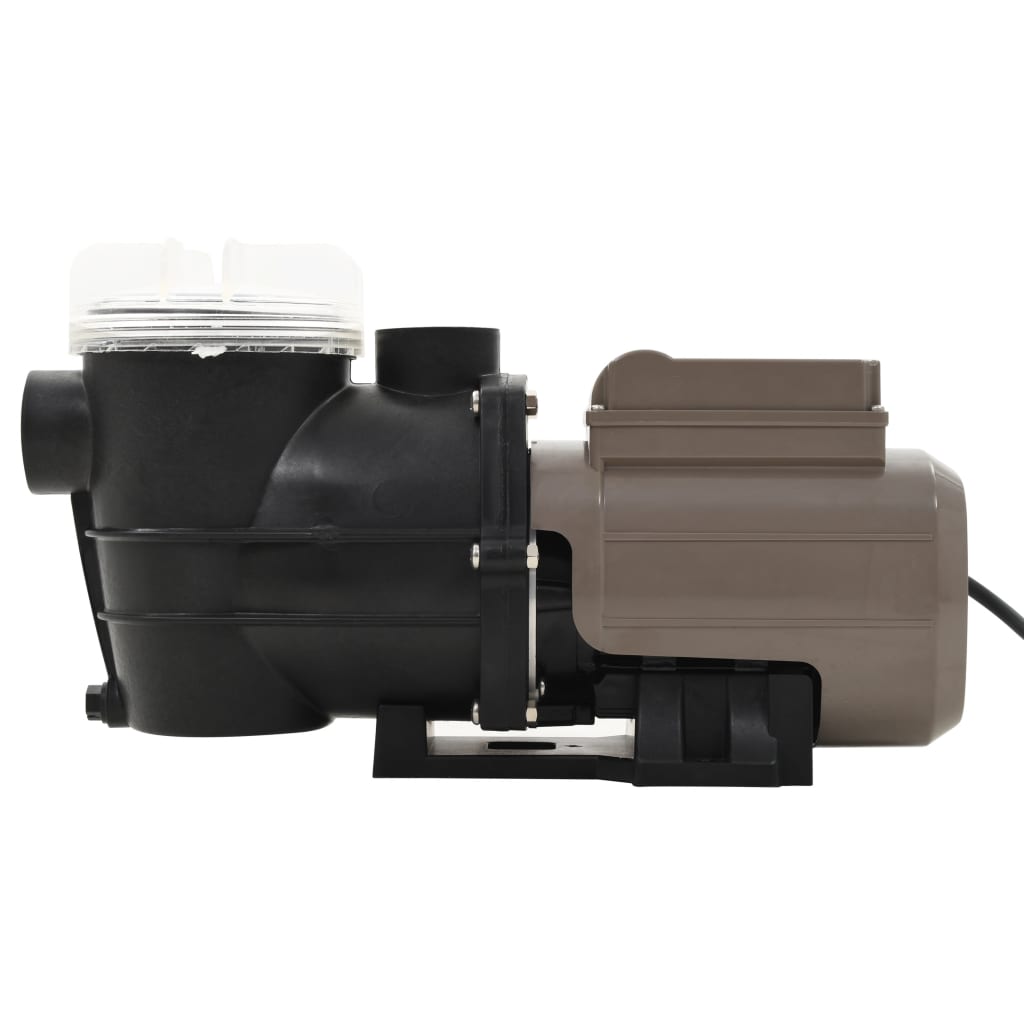 Pool Pump With Timer Black 0.25 Hp 8000 L/H