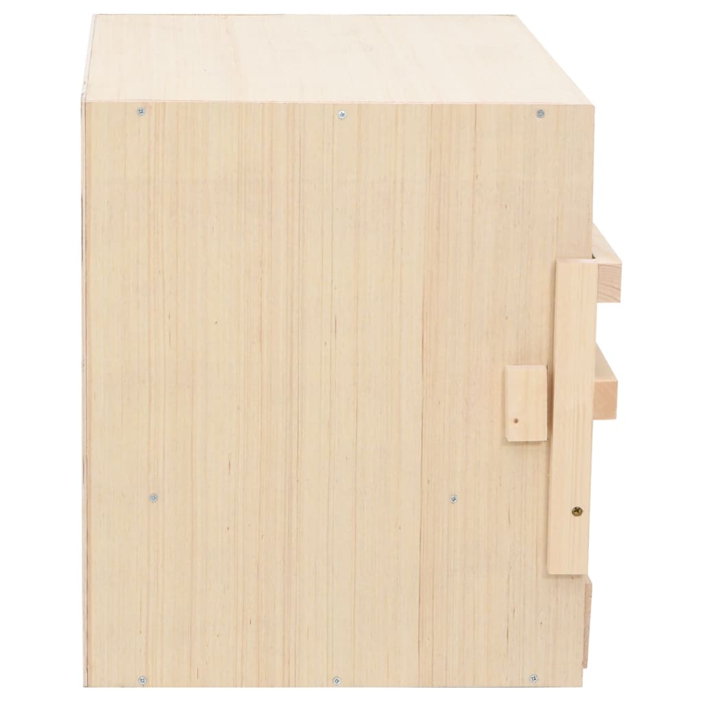 Chicken Laying Nest 2 Compartments Solid Pine Wood