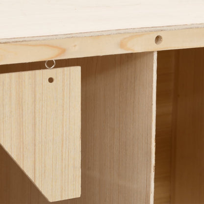 Chicken Laying Nest 2 Compartments Solid Pine Wood