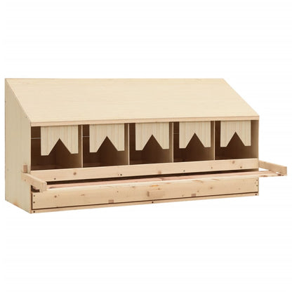 Chicken Laying Nest 5 Compartments Solid Pine Wood