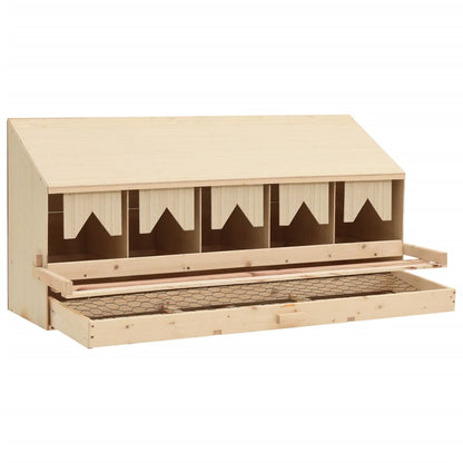 Chicken Laying Nest 5 Compartments Solid Pine Wood