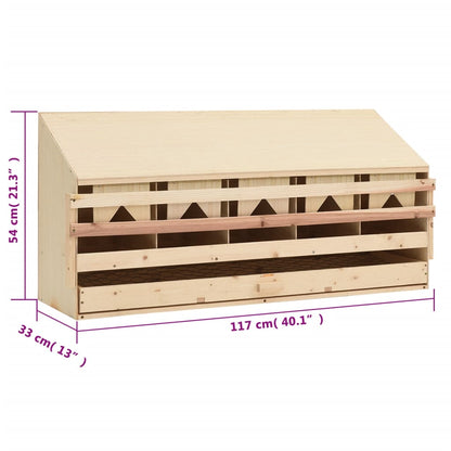 Chicken Laying Nest 5 Compartments Solid Pine Wood