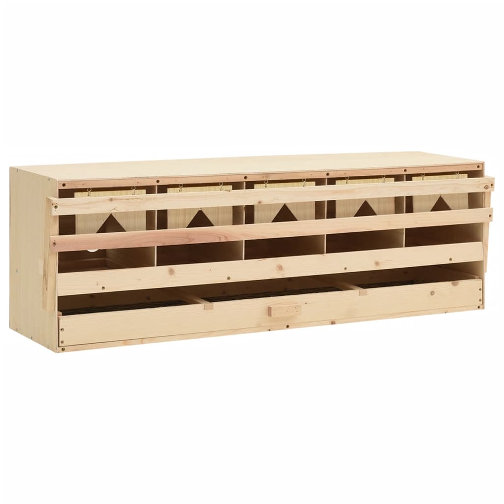 Chicken Laying Nest 5 Compartments Solid Pine Wood