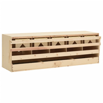 Chicken Laying Nest 5 Compartments Solid Pine Wood