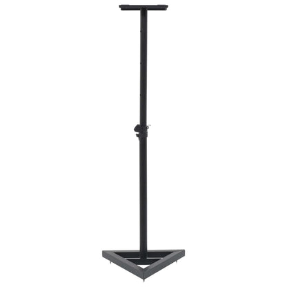 Studio Monitor Speaker Stands 2 Pcs Black Steel