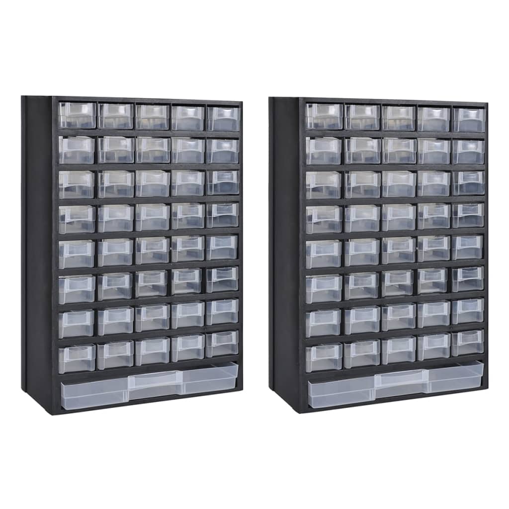 41-Drawer Storage Cabinet Tool Box 2 Pcs Plastic