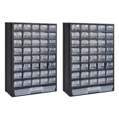 41-Drawer Storage Cabinet Tool Box 2 Pcs Plastic