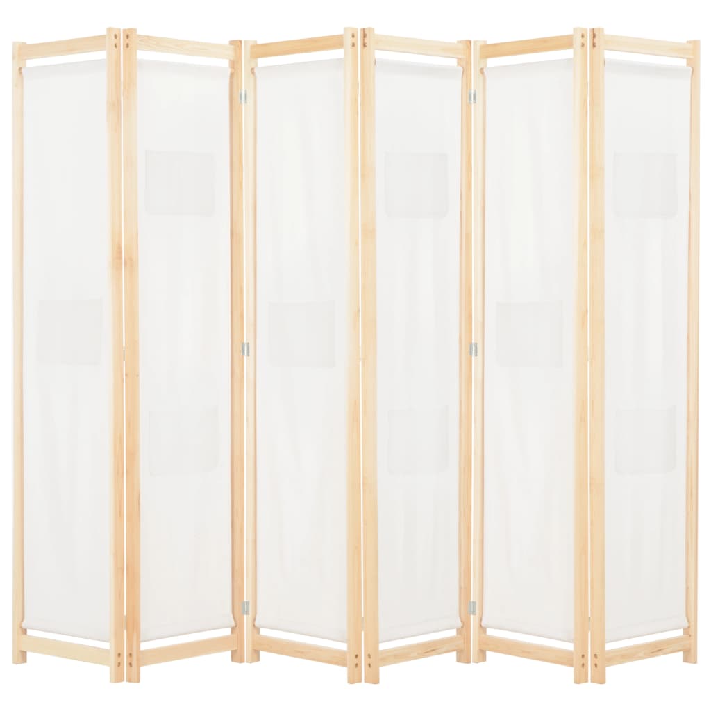 6-Panel Room Divider 240X170X4 Cm Fabric