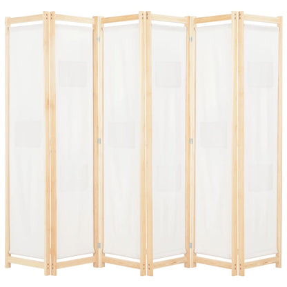 6-Panel Room Divider 240X170X4 Cm Fabric