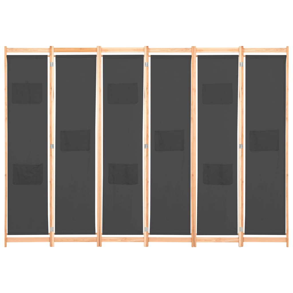 6-Panel Room Divider 240X170X4 Cm Fabric