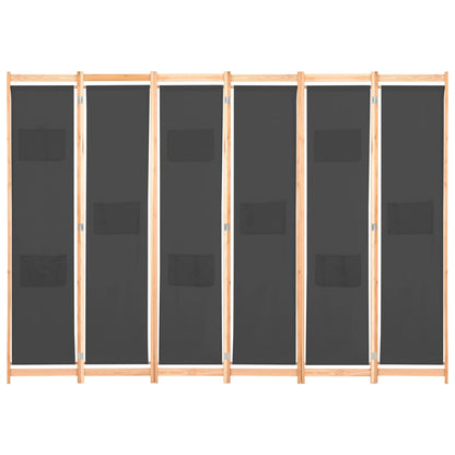 6-Panel Room Divider 240X170X4 Cm Fabric
