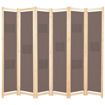 6-Panel Room Divider 240X170X4 Cm Fabric