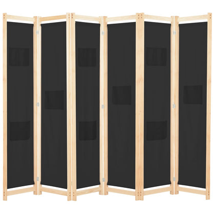 6-Panel Room Divider 240X170X4 Cm Fabric