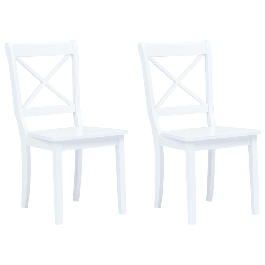 Dining Chairs 6 Pcs Solid Rubber Wood