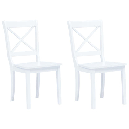 Dining Chairs 6 Pcs Solid Rubber Wood