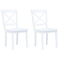 Dining Chairs 6 Pcs Solid Rubber Wood