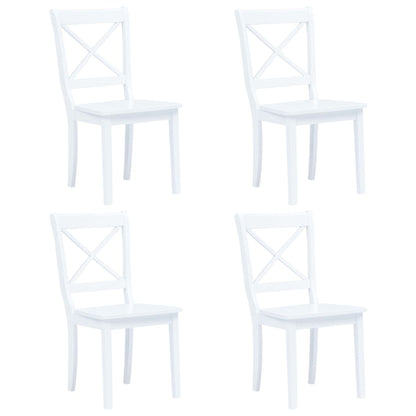 Dining Chairs 6 Pcs Solid Rubber Wood