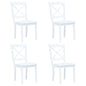 Dining Chairs 6 Pcs Solid Rubber Wood