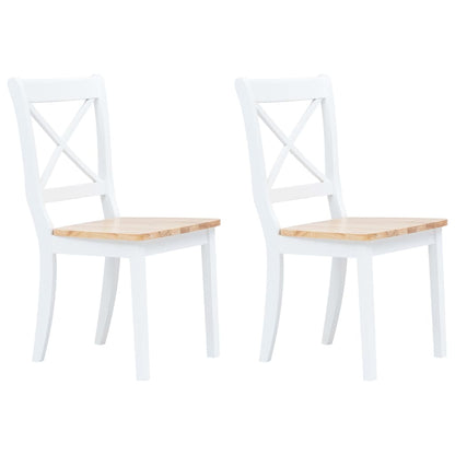 Dining Chairs 6 Pcs Solid Rubber Wood
