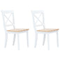 Dining Chairs 6 Pcs Solid Rubber Wood