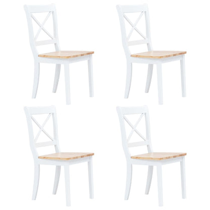 Dining Chairs 6 Pcs Solid Rubber Wood