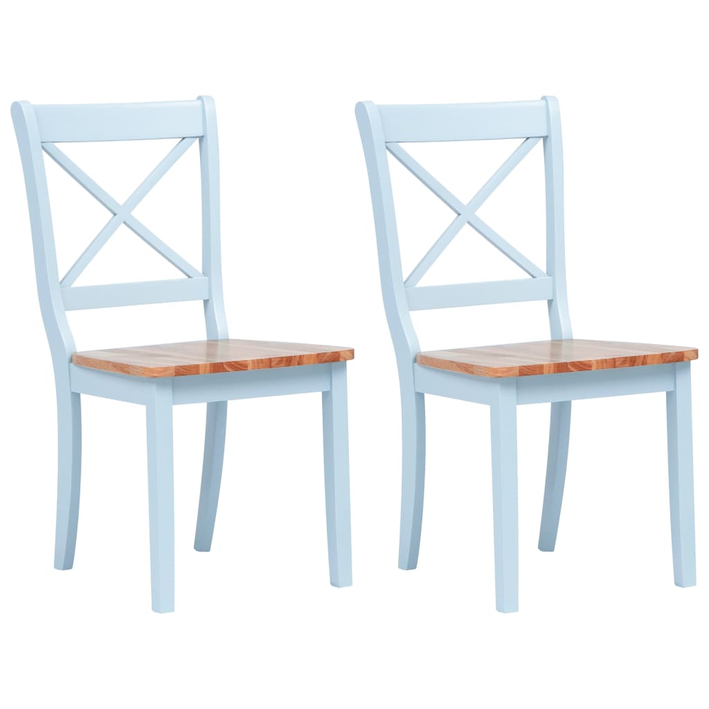 Dining Chairs 6 Pcs Solid Rubber Wood
