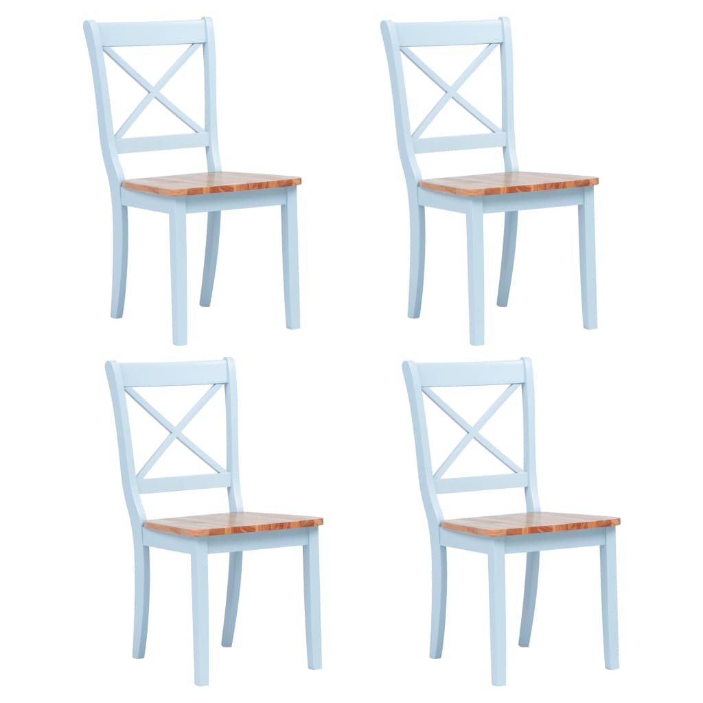 Dining Chairs 6 Pcs Solid Rubber Wood