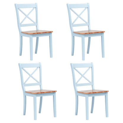 Dining Chairs 6 Pcs Solid Rubber Wood