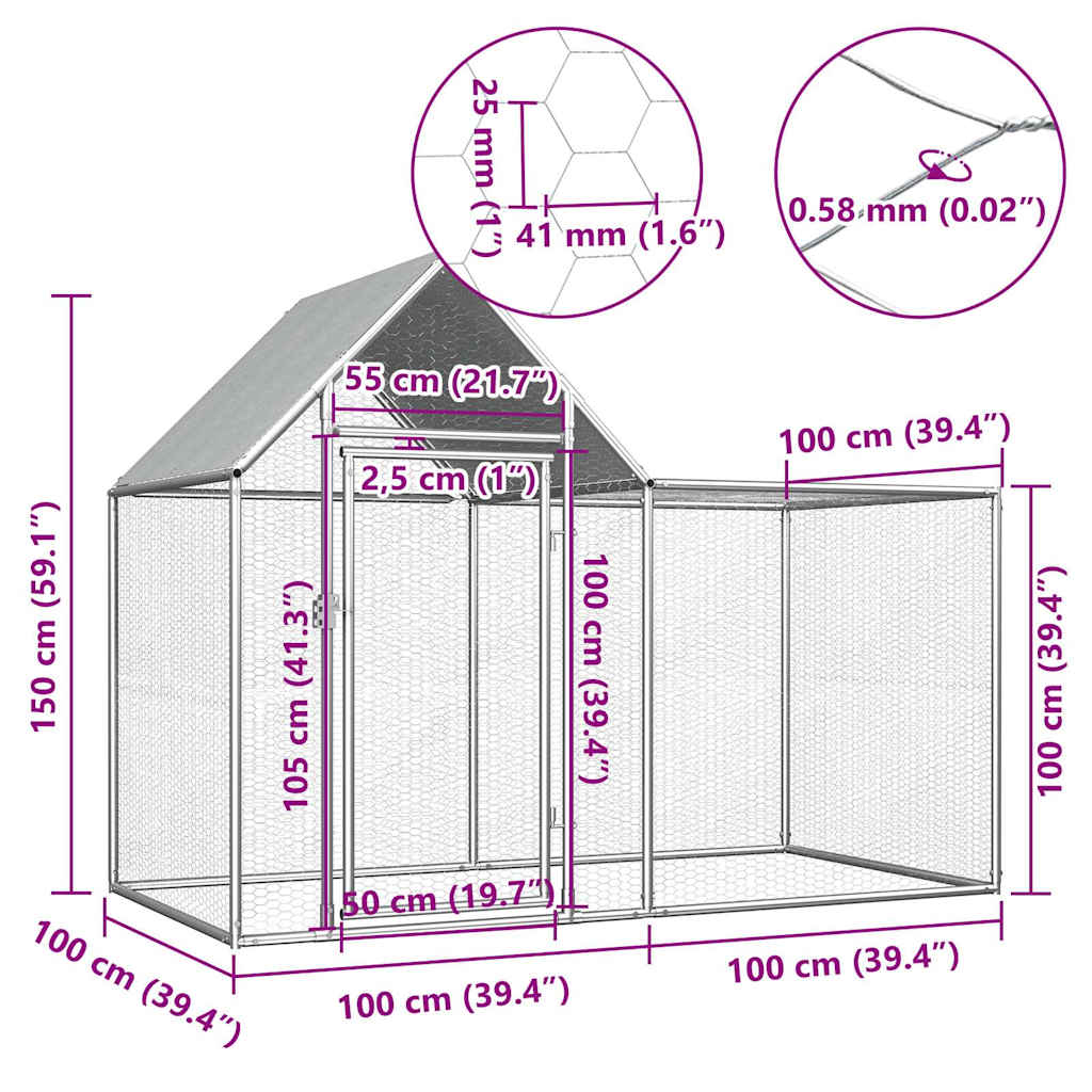 Chicken Coop Galvanised Steel