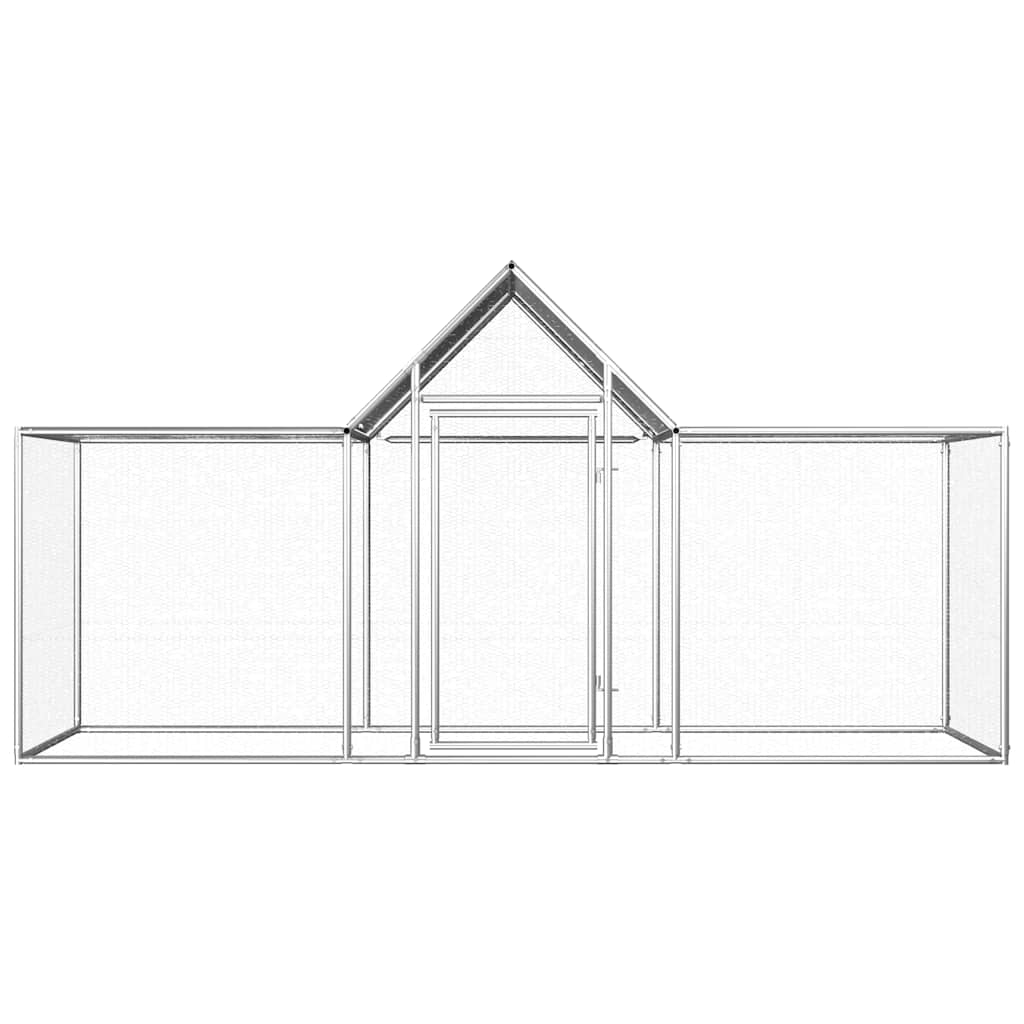 Chicken Coop 3X1X1.5 M Galvanised Steel