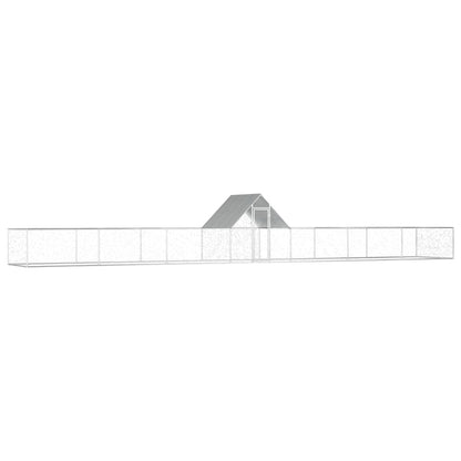 Chicken Coop 3X1X1.5 M Galvanised Steel