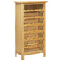 Wine Cabinet 56X32X110 Cm Solid Oak Wood