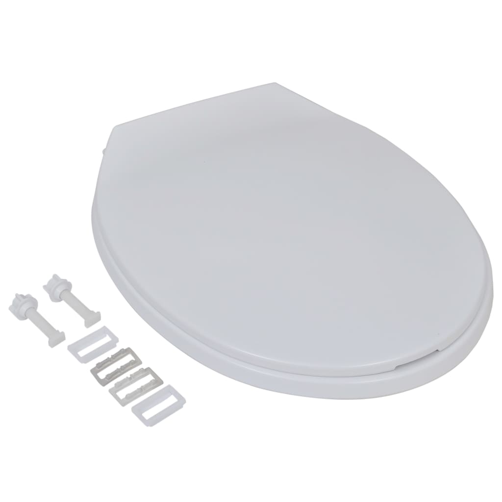 Toilet Seats With Soft Close Lids 2 Pcs Plastic White
