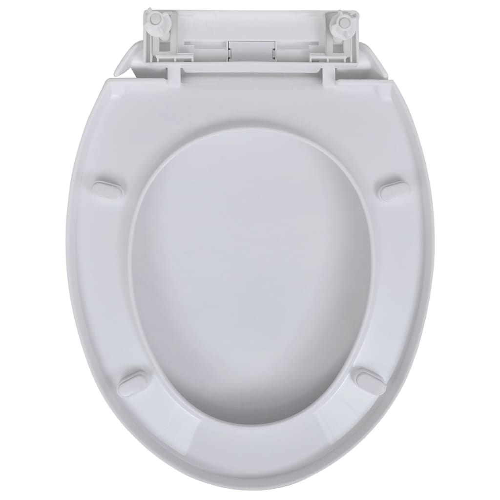 Toilet Seats With Soft Close Lids 2 Pcs Plastic White