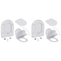Toilet Seats With Soft Close Lids 2 Pcs Plastic White