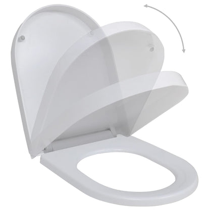 Toilet Seats With Soft Close Lids 2 Pcs Plastic White