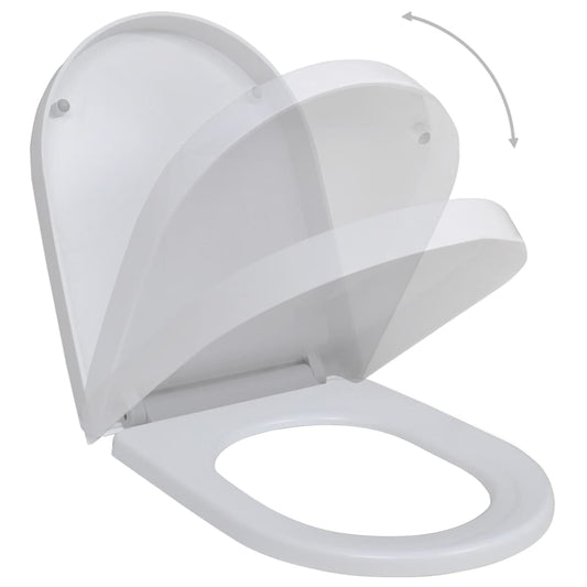 Toilet Seats With Soft Close Lids 2 Pcs Plastic White